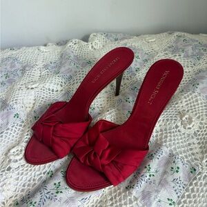 Vintage Victoria’s Secret Red Satin Bow Heels